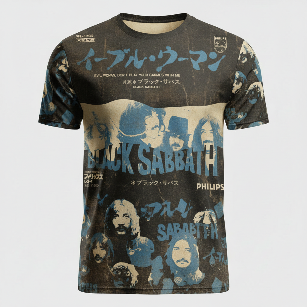 Evil Woman, Don't Play Your Garmes With Me / Black Sabbath T-Shirt - Black Sabbath