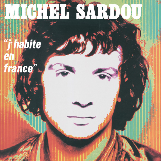 Michel Sardou - J'habite En France Album Cover [Metaalprint]