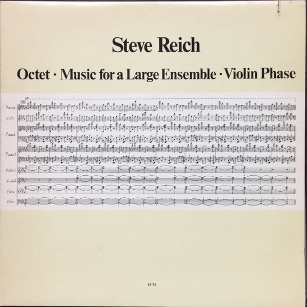 Steve Reich - Octet • Music For A Large Ensemble • Violin Phase Album Cover [Metaalprint]