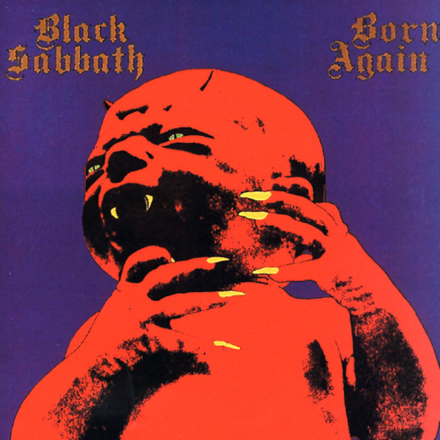 Black Sabbath - Born Again Album Cover [Metaalprint]