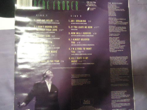 René Froger - Midnight Man Album Cover [Metaalprint]