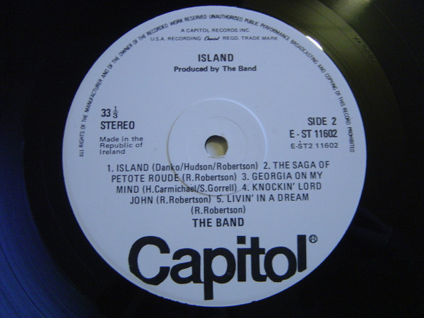 The Band - Islands Album Cover [Metaalprint]