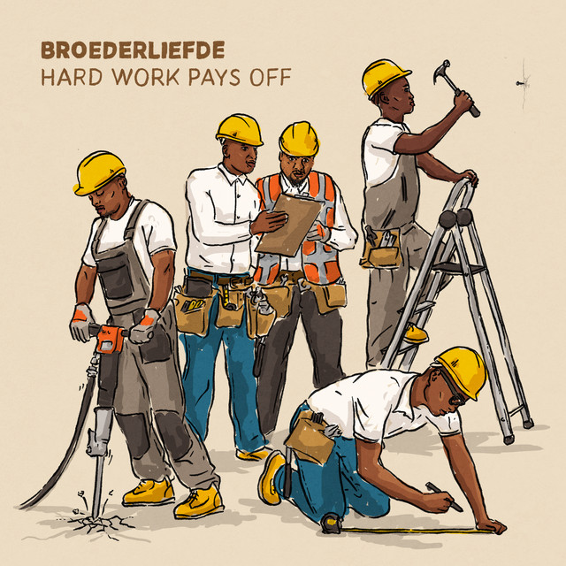 Broederliefde - Hard Work Pays Off Album Cover [Metaalprint]