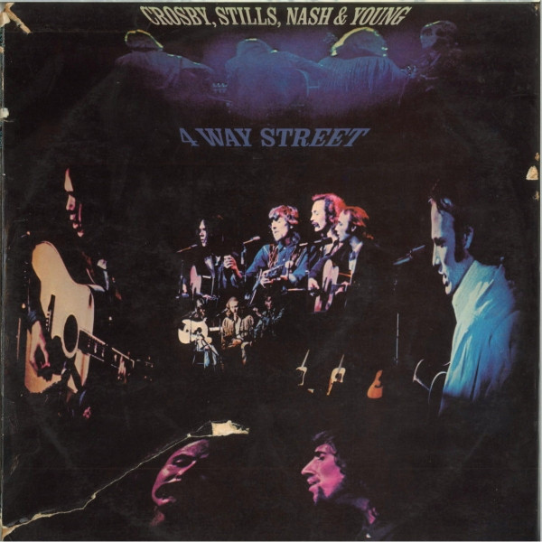 Crosby, Stills, Nash & Young - 4 Way Street Album Cover [Metaalprint]