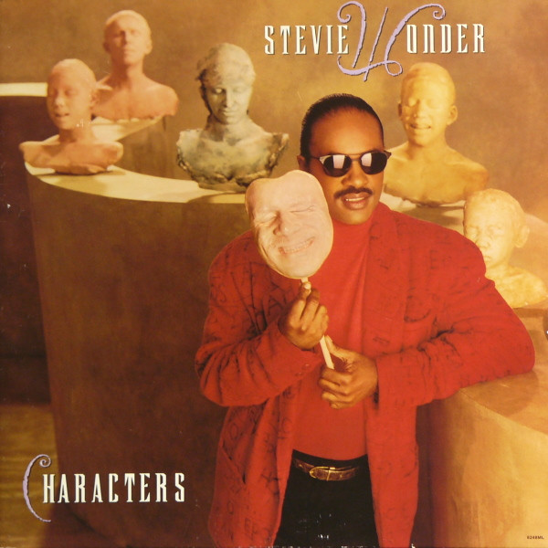 Stevie Wonder - Characters Album Cover [Metaalprint]