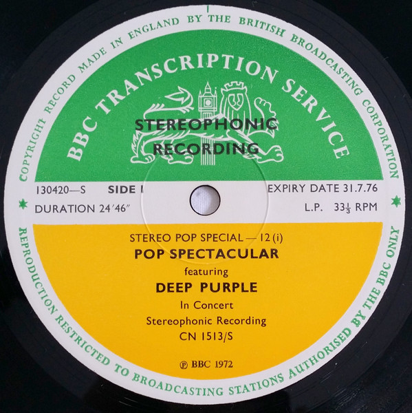 Deep Purple - Stereo Pop Special-12 Album Cover [Metaalprint]