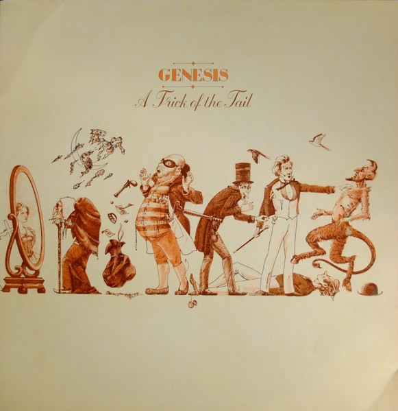 Genesis - A Trick Of The Tail Album Cover [Metaalprint]
