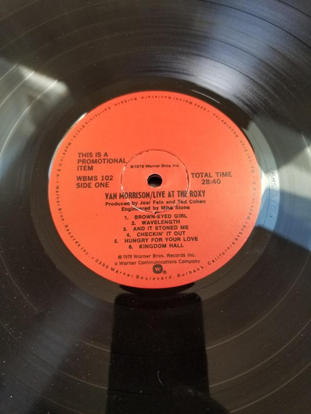 Van Morrison - Live At The Roxy Album Cover [Metaalprint]