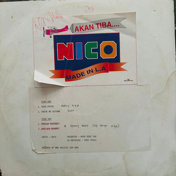 Nico (182) - Buatan Los Angeles Album Cover [Metaalprint]