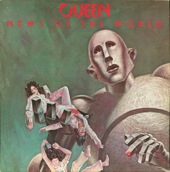 Queen - News Of The World Album Cover [Metaalprint]