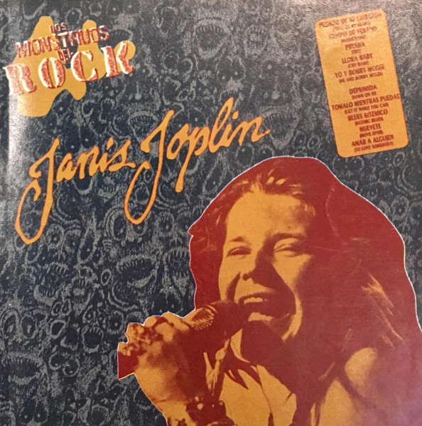 Janis Joplin - Los Monstruos Del Rock Album Cover [Metaalprint]