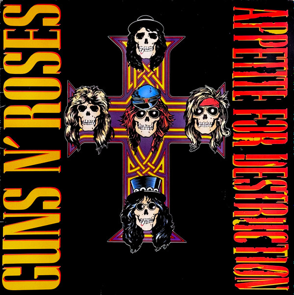 Guns N' Roses - Appetite For Destruction Album Cover [Metaalprint]