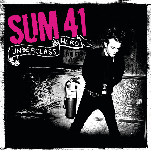 Sum 41 - Underclass Hero Album Cover [Metaalprint]