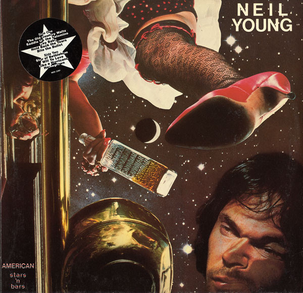 Neil Young - American Stars 'N Bars Album Cover [Metaalprint]