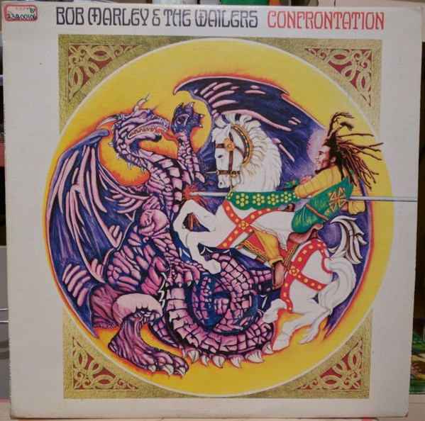 Bob Marley & The Wailers - Confrontation Album Cover [Metaalprint]