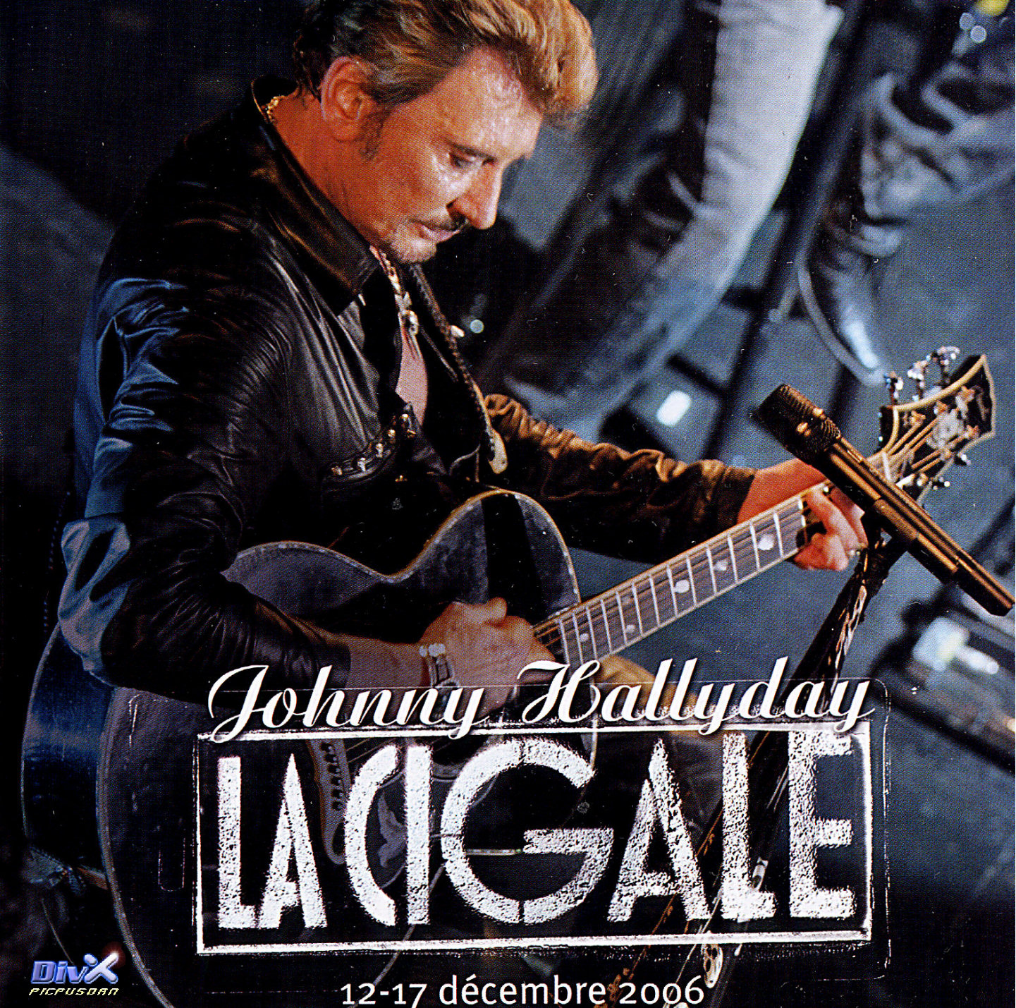 Johnny Hallyday - 12-17 Décembre 2006 Album Cover [Metaalprint]