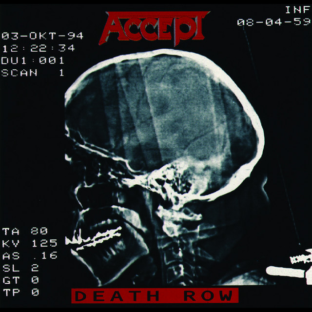 Accept - Death Row Album Cover [Metaalprint]