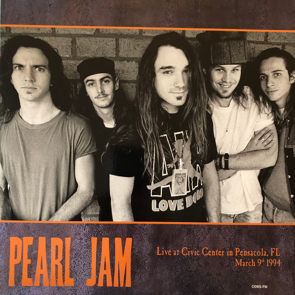 Pearl Jam - Live At Civic Center In Pensacola, FL March 9th 1994 Album Cover [Metaalprint]