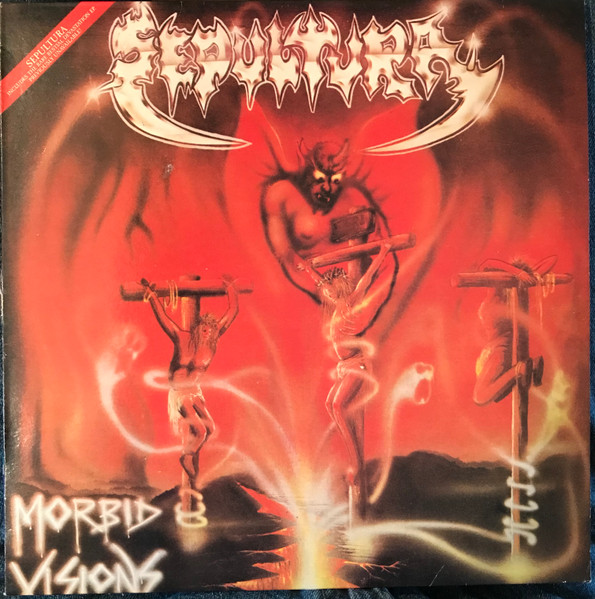 Sepultura - Morbid Visions / Bestial Devastation Album Cover [Metaalprint]