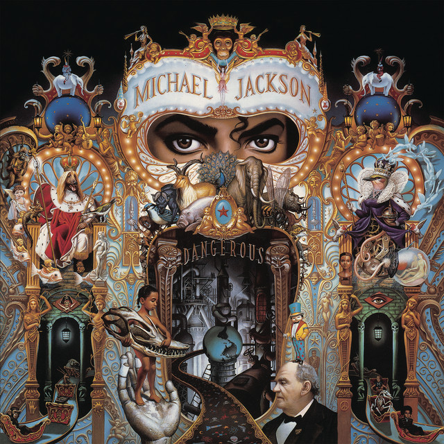 Michael Jackson - Dangerous (Misprint) Album Cover [Metaalprint]