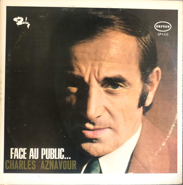 Charles Aznavour - Face Au Public... Album Cover [Metaalprint]