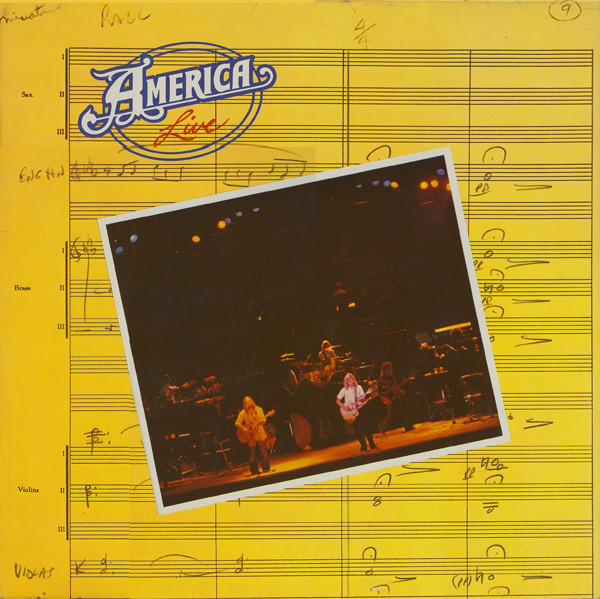 America (2) - Live Album Cover [Metaalprint]