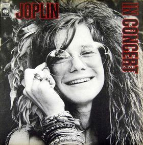 Janis Joplin - In Concert Album Cover [Metaalprint]
