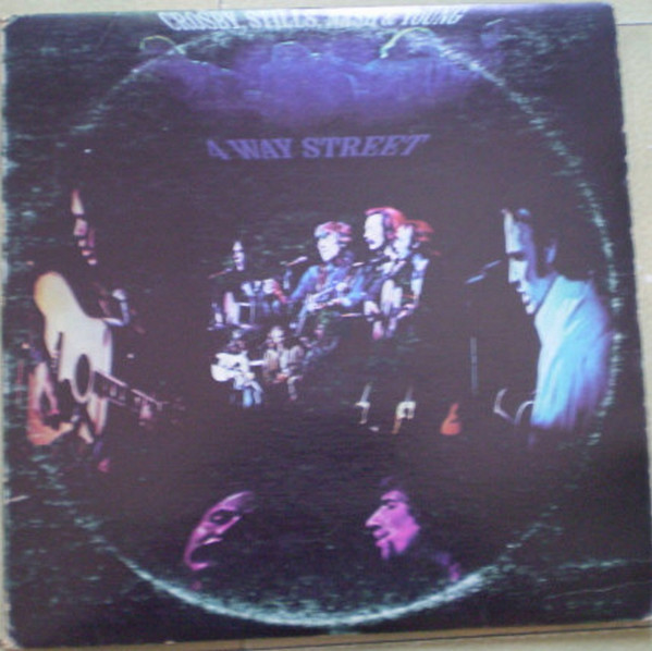 Crosby, Stills, Nash & Young - 4 Way Street Album Cover [Metaalprint]