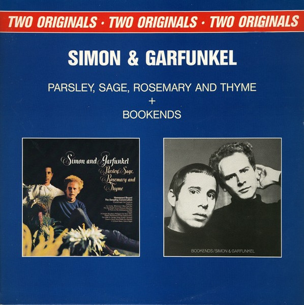 Simon & Garfunkel - Parsley, Sage, Rosemary And Thyme + Bookends Album Cover [Metaalprint]