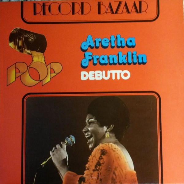 Aretha Franklin - Debutto Album Cover [Metaalprint]