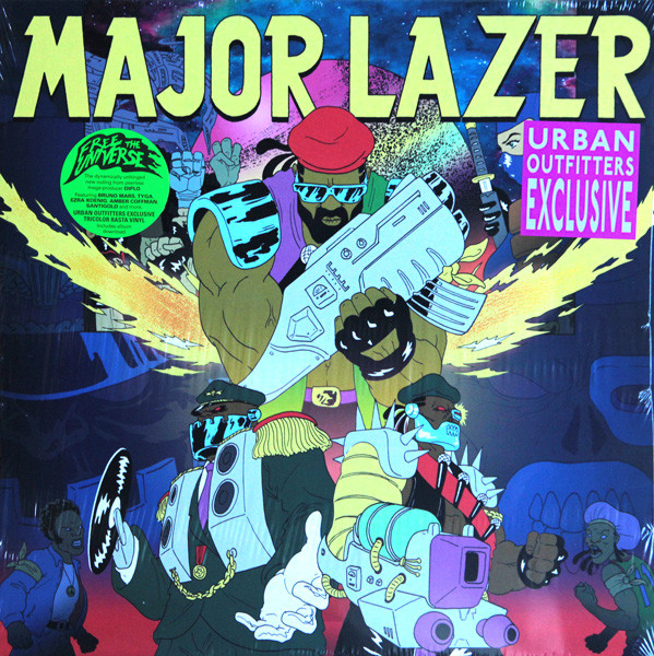 Major Lazer - Free The Universe Album Cover [Metaalprint]