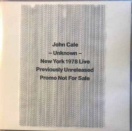 John Cale - -Unknown- (New York 1978 Live) Album Cover [Metaalprint]