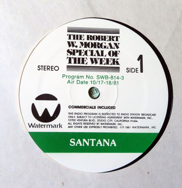 Santana - The Robert W. Morgan Special Of The Week Album Cover [Metaalprint]