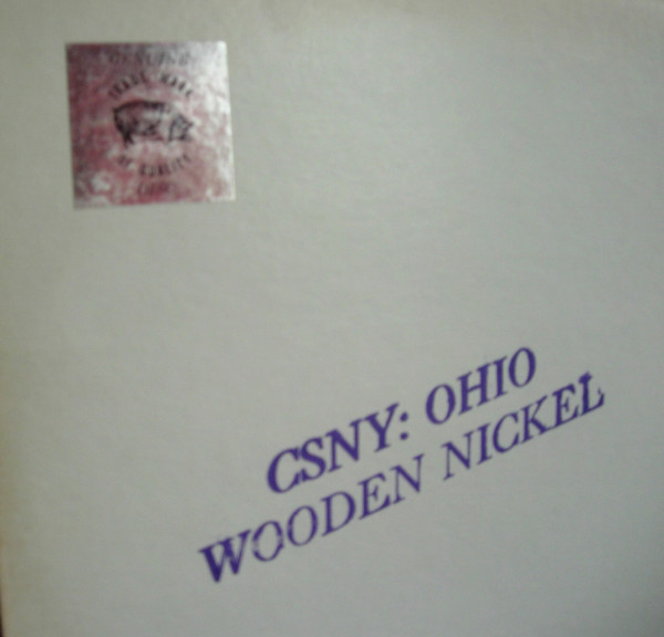 Crosby, Stills, Nash & Young - CSNY: Ohio Wooden Nickel Album Cover [Metaalprint]