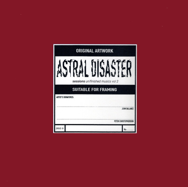 Coil - Astral Disaster Sessions Un/Finished Musics Vol. 2 Album Cover [Metaalprint]