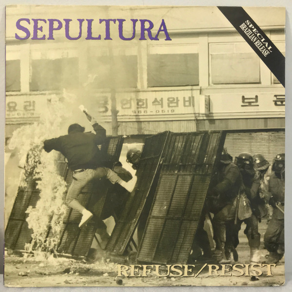 Sepultura - Refuse/Resist Album Cover [Metaalprint]