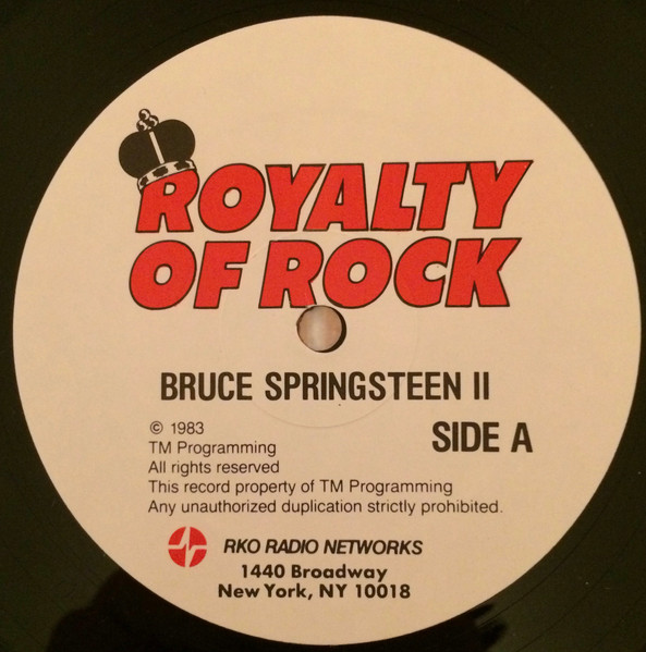 Bruce Springsteen - Royalty Of Rock Bruce Springsteen II Album Cover [Metaalprint]